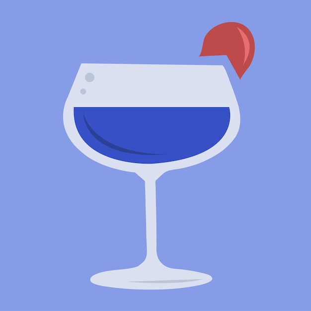 Blue cocktail illustration