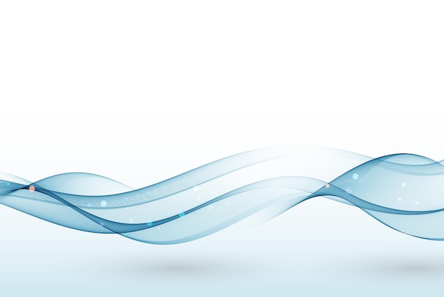 Elemento astratto di colore blu wave design su uno sfondo chiaro sfondo astratto onda blu