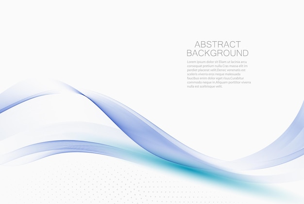 Blue color abstract wave design element Blue transparent wave flow