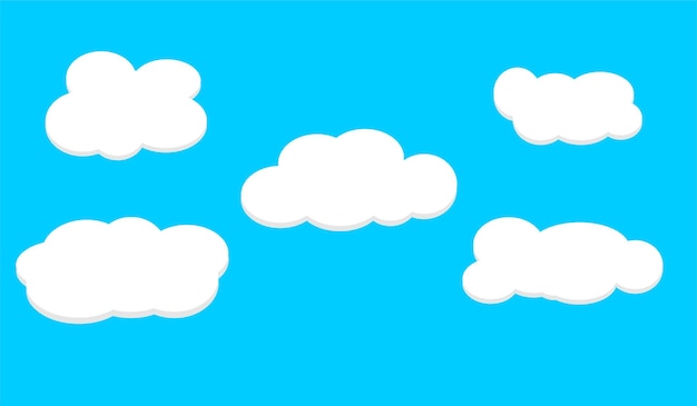 blue color background cloud vector design