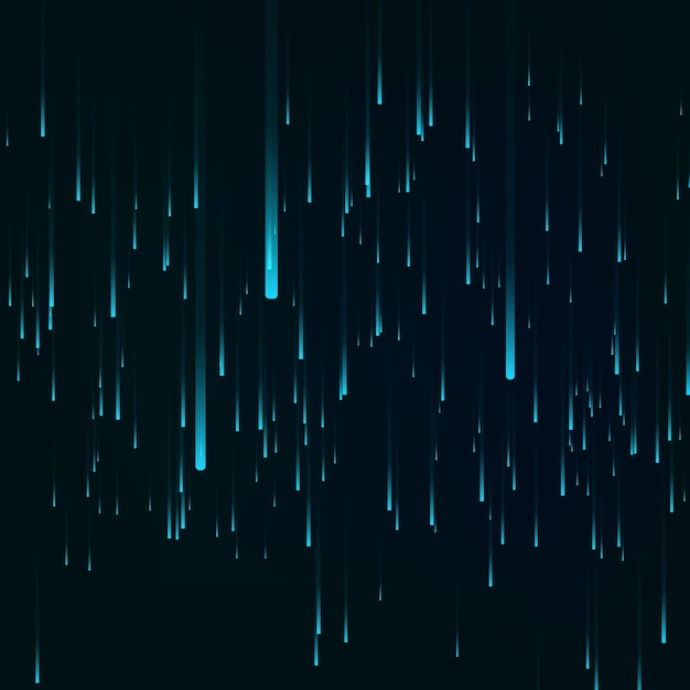 Blue color background in a matrix style. Data stream. Falling random data block. Cyberspace or virtual reality visualisation. Vector illustration