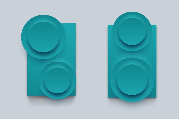 A blue color circle boards various shapes