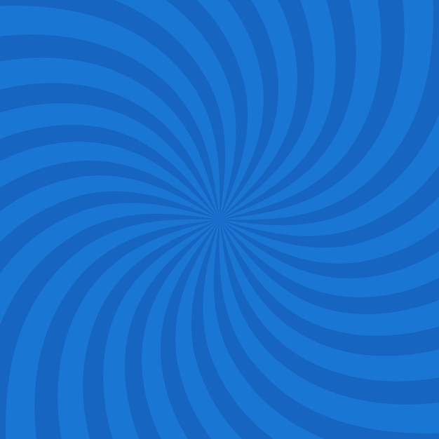 Blue color circle swirl burst background. Vector illustration.