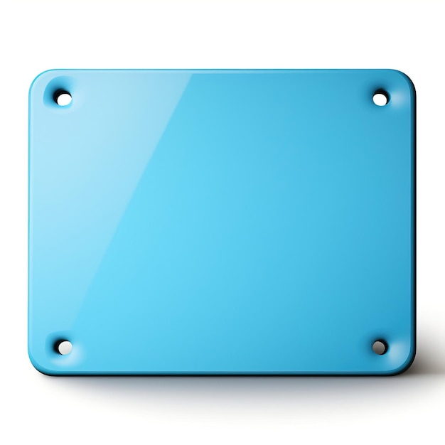 Blue color Cutting board flat vector white background iso