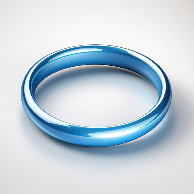 Vector blue color ring 3d vector white background isolated high