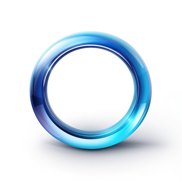 Blue color Ring gradient vector white background isolated