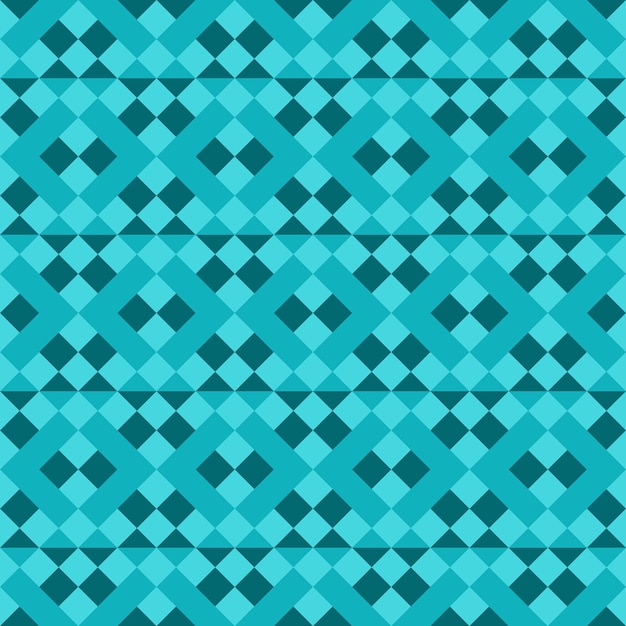 青い色のトーンの幾何学的形状パターン背景シームレスな繰り返し装飾シンプルなイラスト アート