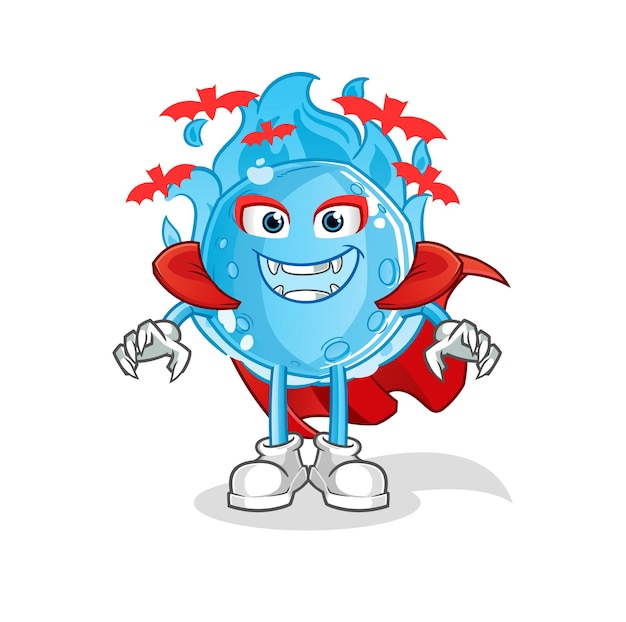 The blue comet Dracula illustration character vector