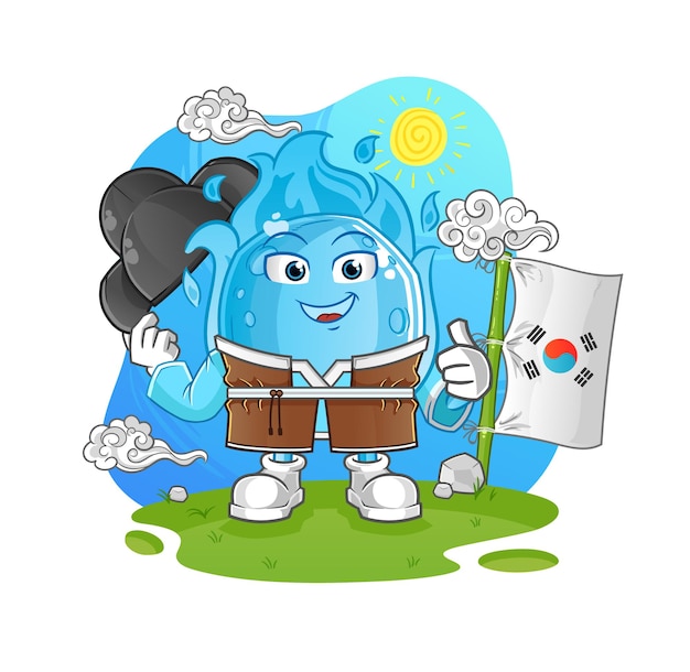 The blue comet korean culture vector. cartoon character