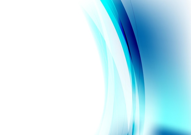 Blue concept abstract waves vector design background