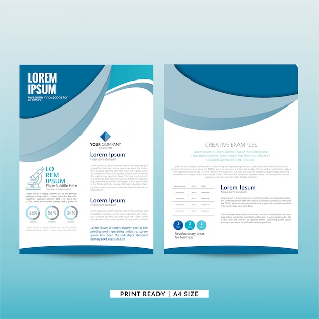 Blue corporate abstract brochure