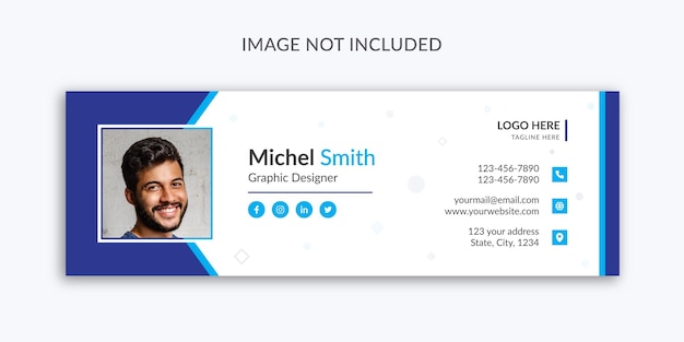 Blue Corporate email signature template