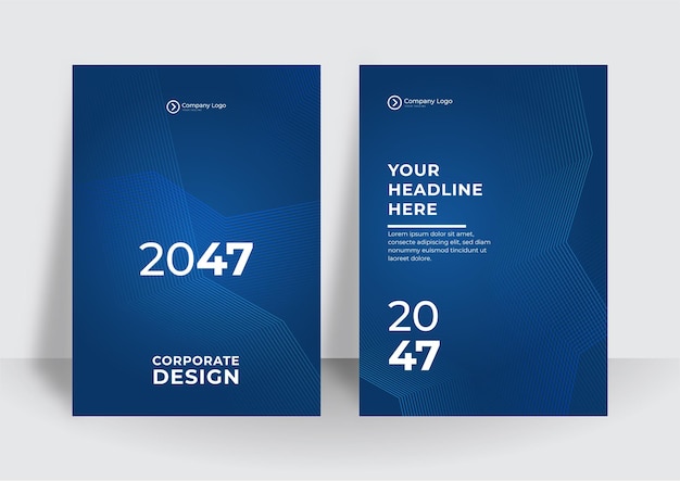 Blue corporate identity cover business vector design, Flyer brochure advertising abstract background, Leaflet Modern poster magazine layout template, Annual report for presentation.