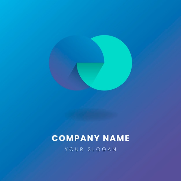 Vettore di progettazione logo aziendale blu