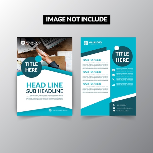 Vector blue cover design voor brochure leaflet