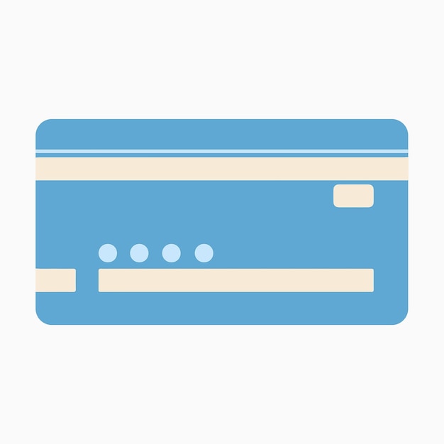 Vector blue credit card illustration