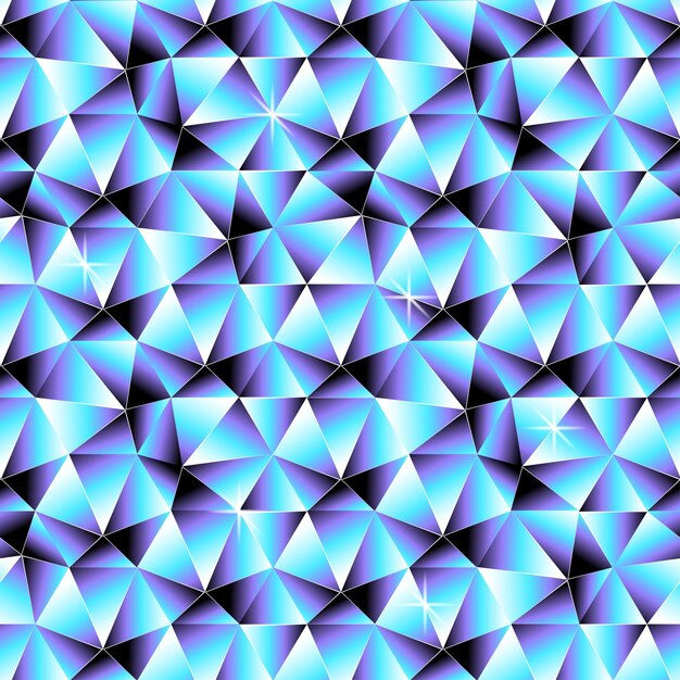 Blue crystal makes up a seamless pattern