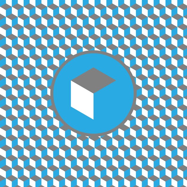 Vector blue cube pattern background