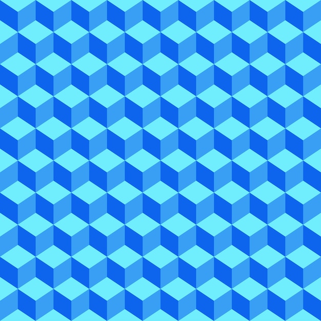 Vector blue cubes monochrome vector illustration