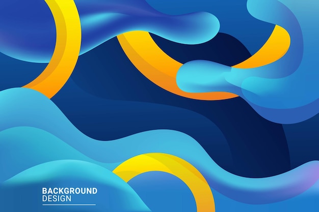 Vector blue curve wavy abstract background