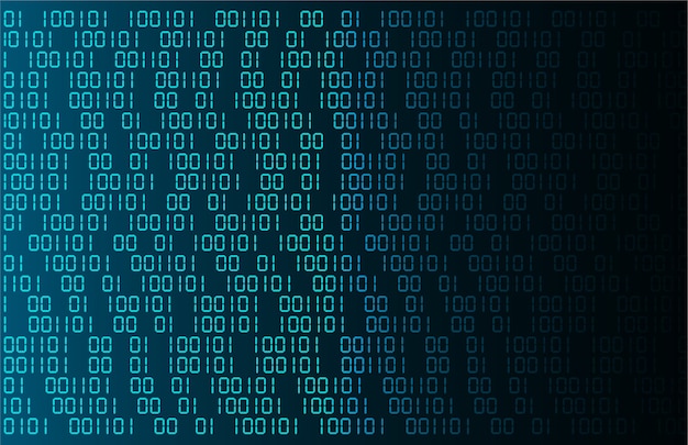 青いサイバーバイナリコードの将来の技術