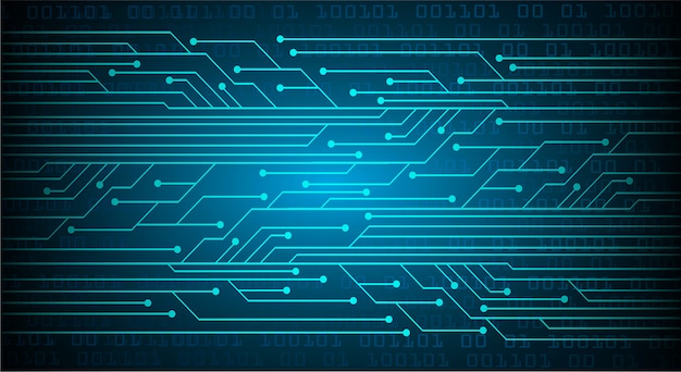 Blue cyber circuit future technology concept background