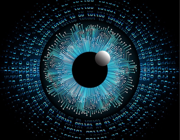Blue cyber circuit future technology concept background