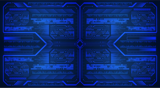 Vector blue cyber circuit future technology concept background