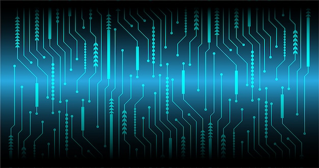 Blue cyber circuit future technology concept background