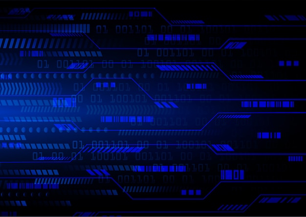 Blue cyber circuit future technology concept background