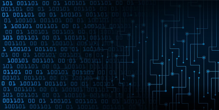 Vector blue cyber future technology concept background