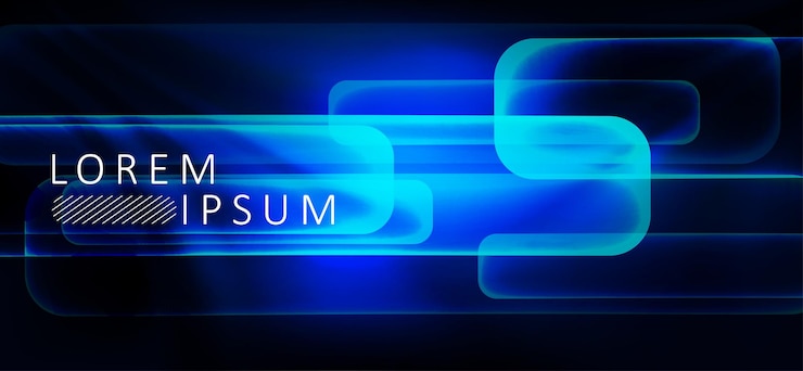 Vector blue dark abstract background with light stripes