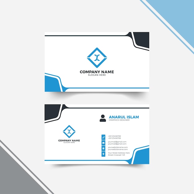 Blue and Dark  Business Card