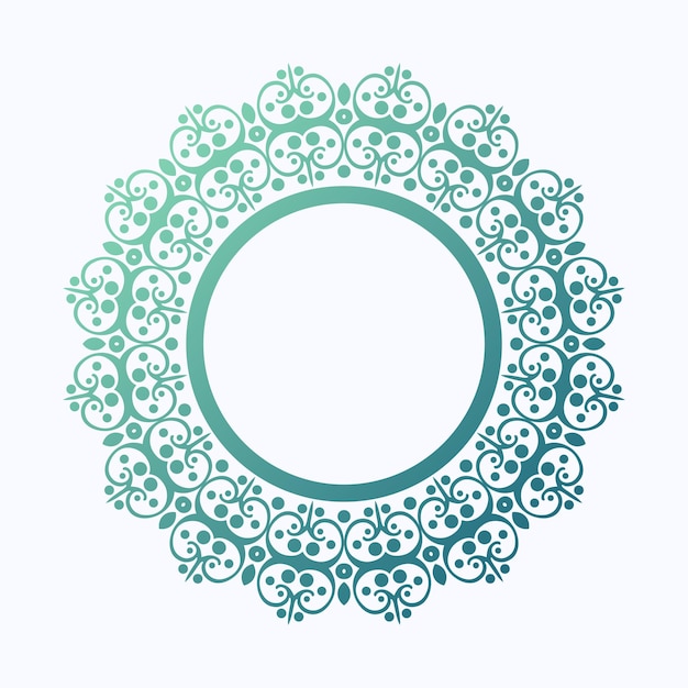 Blue decorative ornament frame background