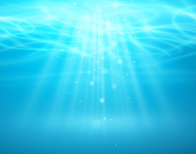 Vector blue deep water and sea abstract natural background.