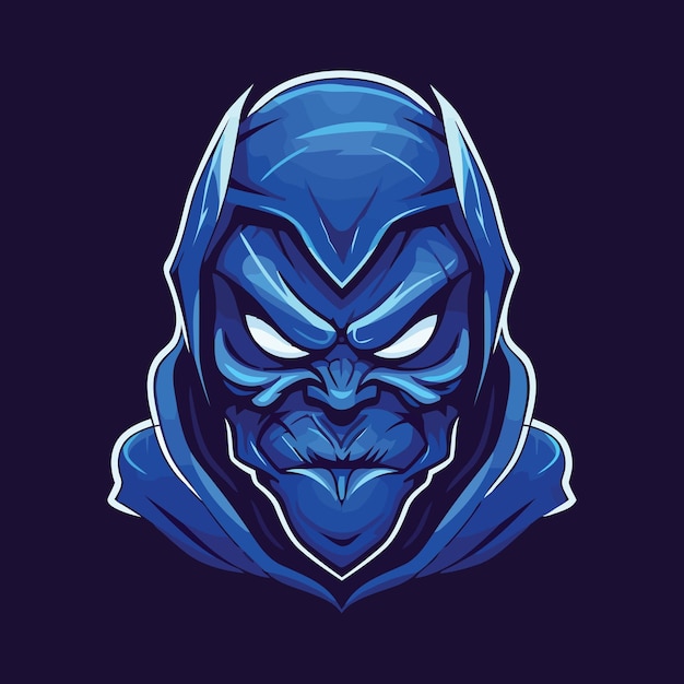 Blue demon logo vector