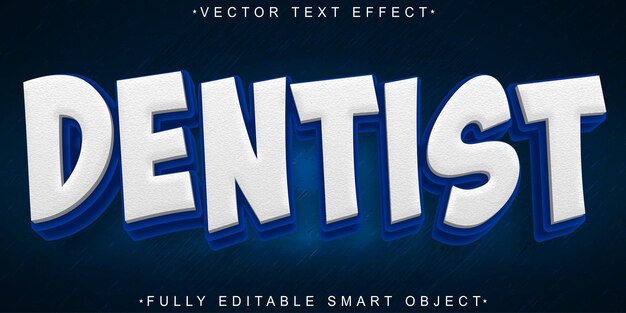blue dentist vector fully editable smart object text effect