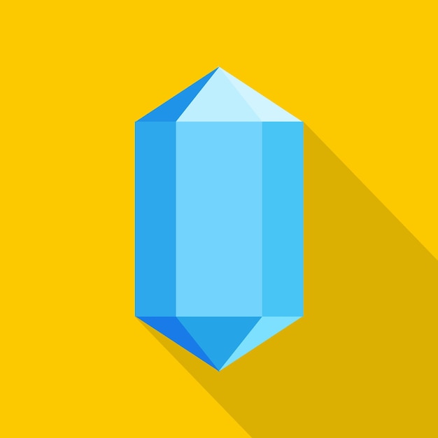 Blue diamond icon Flat illustration of blue diamond vector icon for web