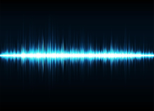 Blue digital equalizer background sound wave background