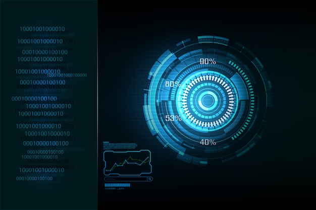 Синий цифровой фон технологии
