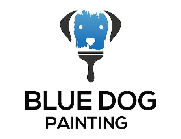 Pittura cane blu