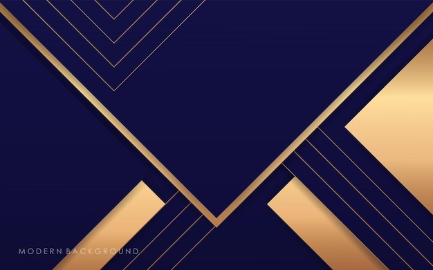 Vector blue dop and golden modern luxury background