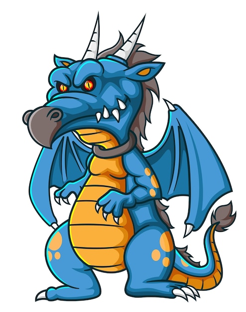 A blue dragon strong character