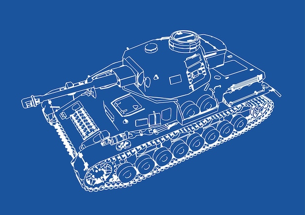 Panzerkampfwagen VI Tiger I Blueprint Art Print for Sale by The War Effort