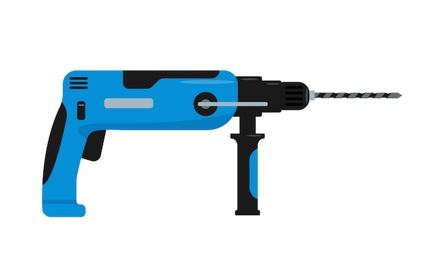 Blue drill or perforator. Electric device for the home repair