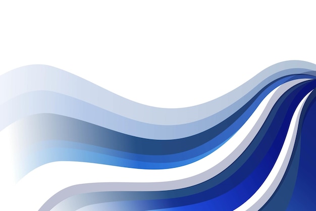 Vector blue dynamic wave background