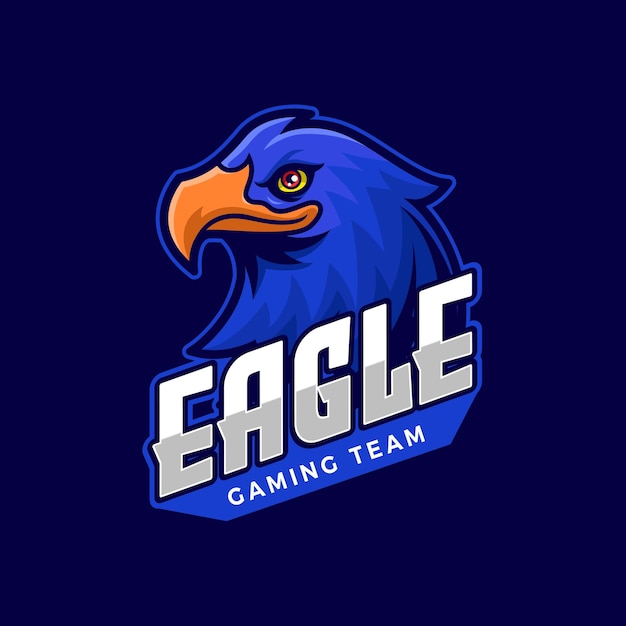 Blue eagle e-sports logo template