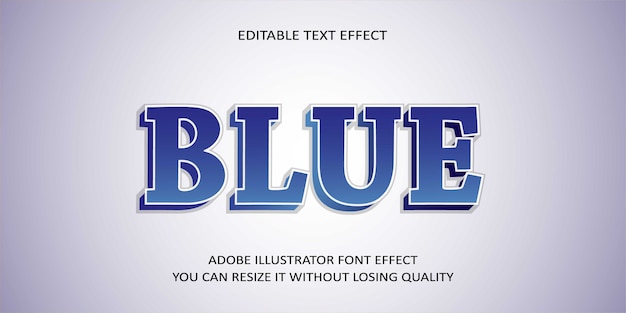 Blue Editable text Effect