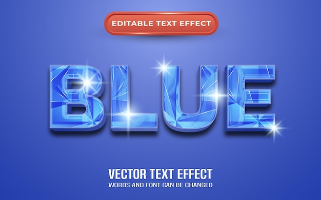 Синий редактируемый текстовый эффект
