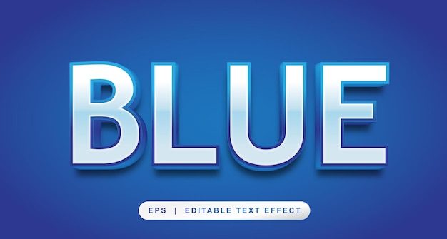 Blue editable text effect